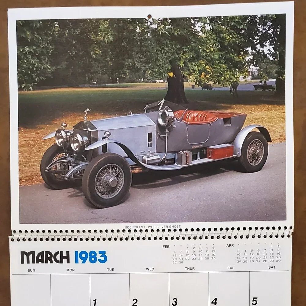 1983 Kings of the Highway Vintage Car Calendar - Advertising Auto Paradise AZ